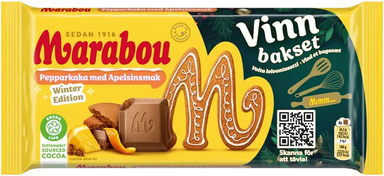 Marabou Pepparkaka Apelsin Suklaalevy 185g