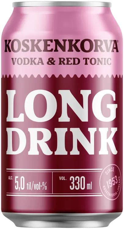 Koskenkorva Long Drink Vodka Red 5% 33cl CAN