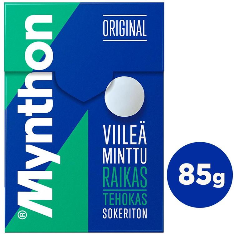 Mynthon Original Viileä Minttu sokeriton kurkkupastilli 85g