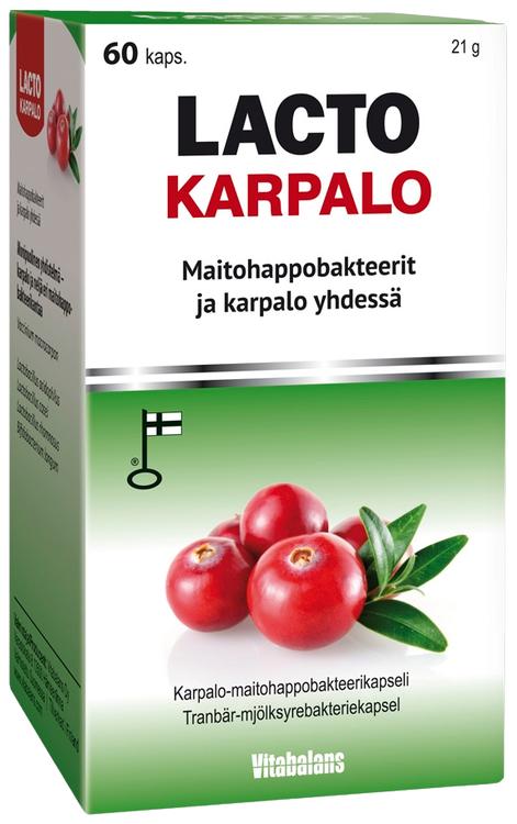 Lacto Karpalo 60 kaps. Karpalo-maitohappobakteerikapseli