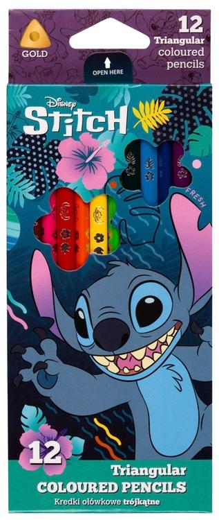 Stitch värvipliiats 12 värvi, kolmnurkne