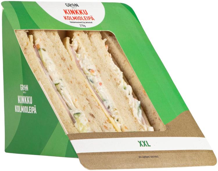 Greendeli Kinkku XXL Kolmioleipä 270 g