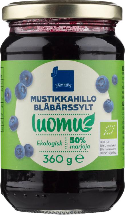 Rainbow mustikkahillo luomu 360 g