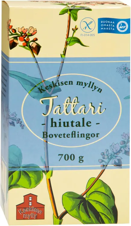 Keskisen Myllyn Kotimainen täysjyvä tattarihiutale 700g