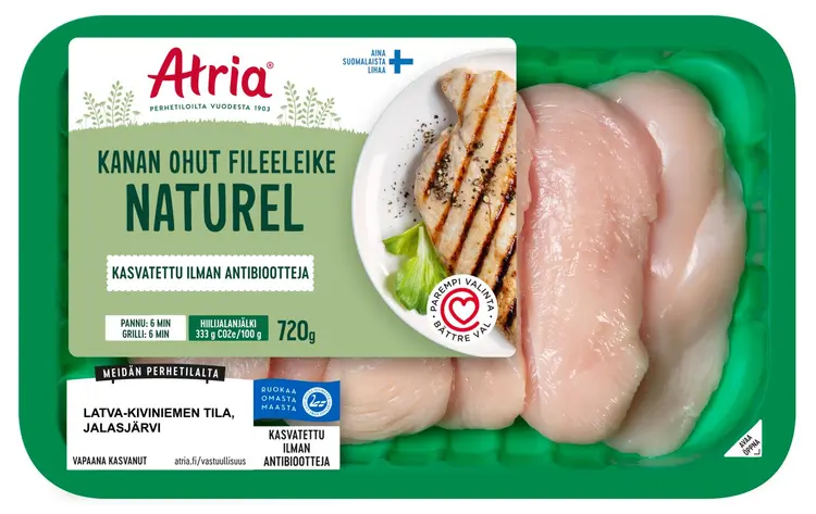 Atria Kanan Ohut Fileeleike Naturel 720g