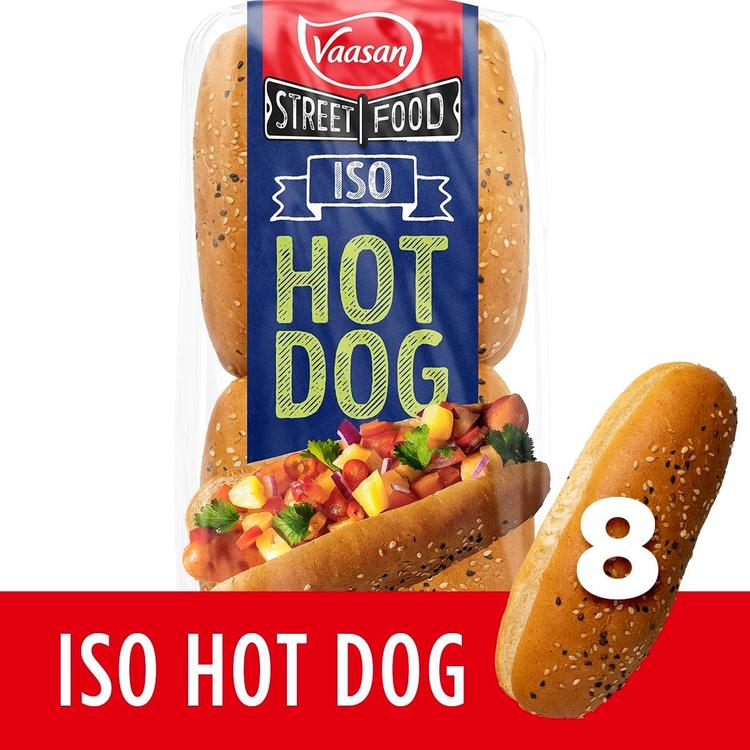 Vaasan Street Food ISO HOT DOG 400g 8 kpl sämpylä