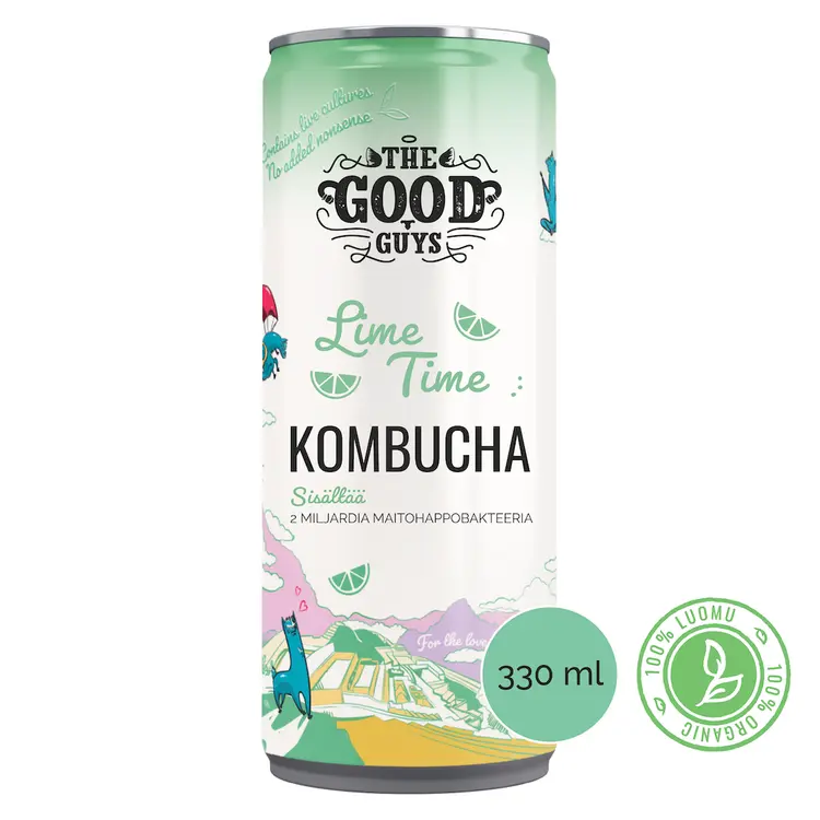 The Good Guys Lime Time Kombucha 330 ml