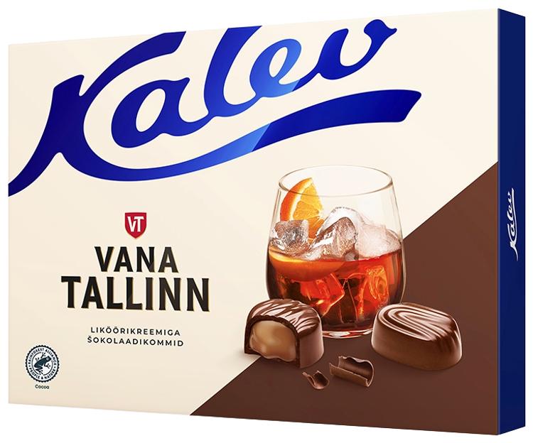 Vana Tallinn liköörikreemitäidisega šokolaadikommid 122g