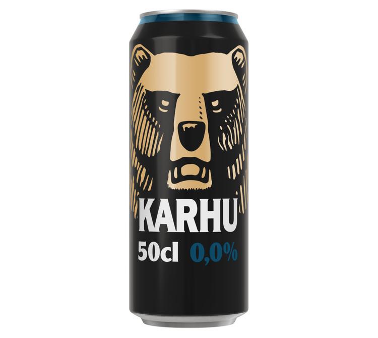 Karhu Alkoholiton Lager olut 0,0% tölkki 0,5 L