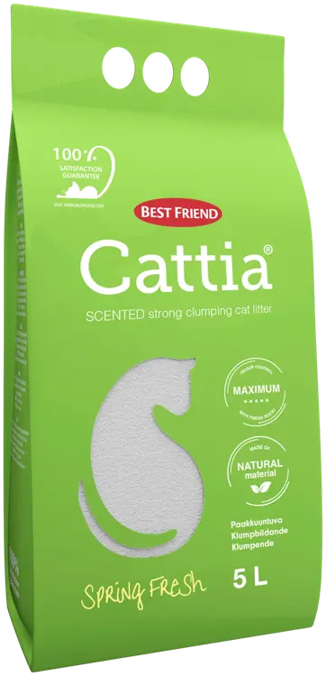 Best Friend Cattia Spring Fresh paakkuuntuva valkoinen kissanhiekka 5l