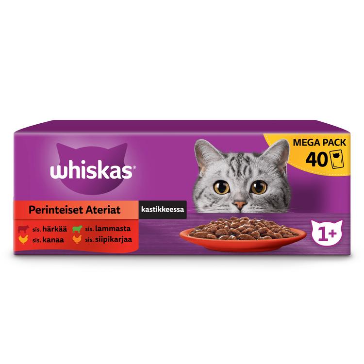 Whiskas 1+ Perinteiset Ateriat kastikkeessa (40 x 85 g)