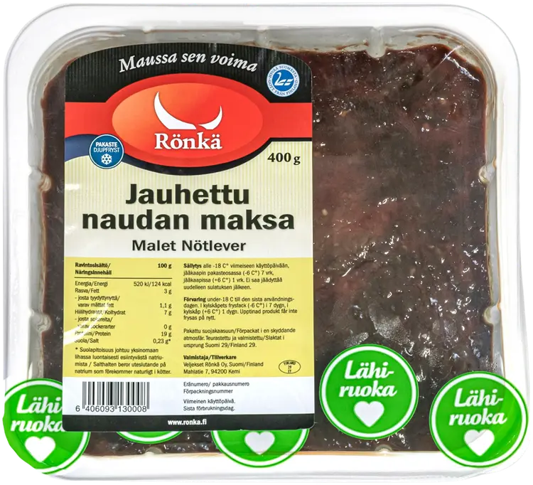 Rönkä Naudan maksa jauhettu 400g pakaste