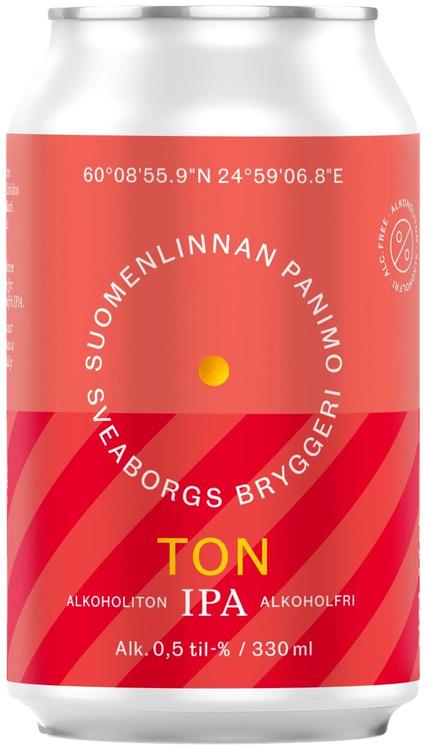 Suomenlinnan Panimo Alkoholiton Ton Ipa 0,5% tölkki olut 33cl