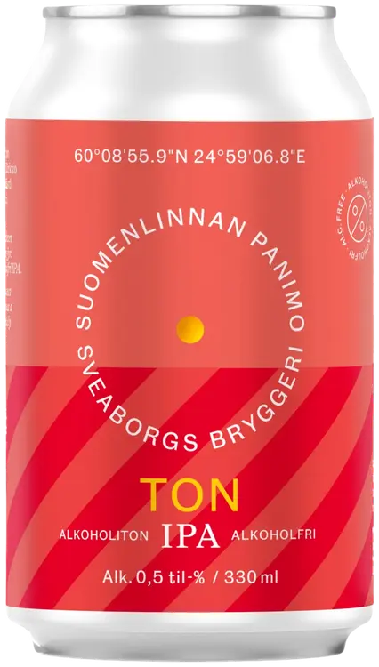 Suomenlinnan Panimo Alkoholiton Ton Ipa 0,5% tölkki olut 33cl