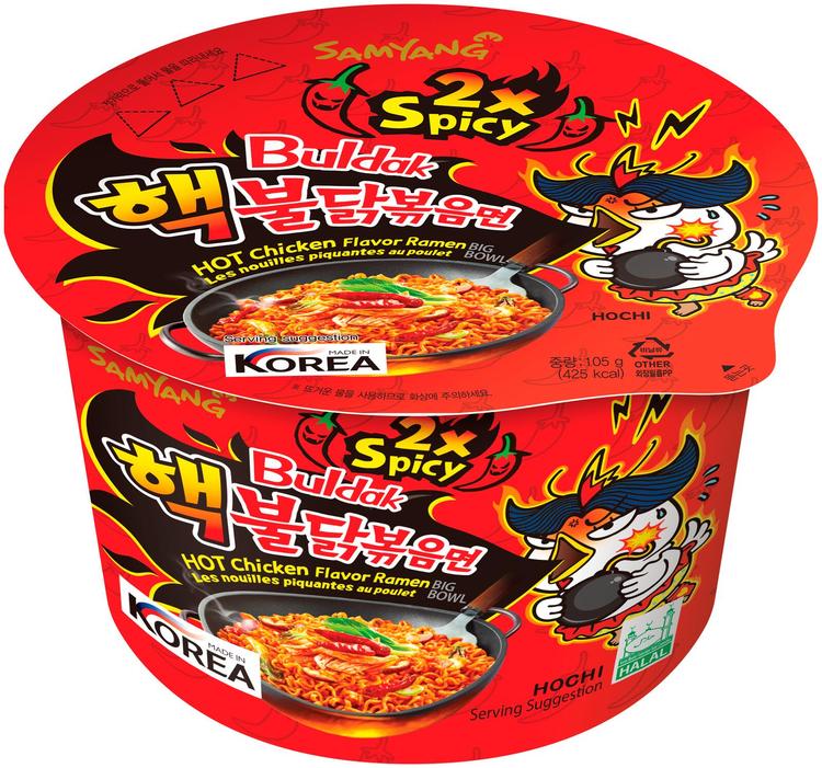 Samyang Buldak Ramen Hot Chicken Big Bowl Extreme 2x Spicy 105g