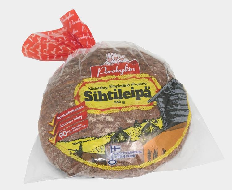 Porokylän Sihtileipä 560 g siivutettu ruissihtileipä