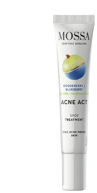 Mossa Acne Act Täsmätipat finneihin ja epäpuhtauksiin 15ml