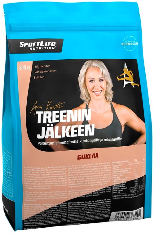 SportLife Nutrition Annimari Korte - Treenin Jälkeen 800g suklaa palautumisjuomajauhe