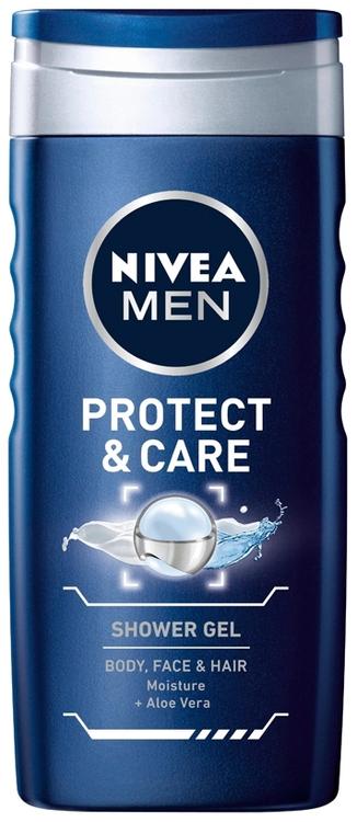 NIVEA MEN 250ml Protect & Care Shower Gel -suihkugeeli
