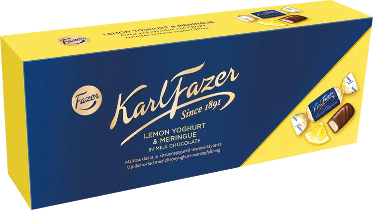 Karl Fazer sitruuna-marenkijogurtti maitosuklaakonvehteja 270g