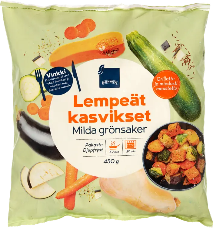 Rainbow 450g lempeät kasvikset pakaste