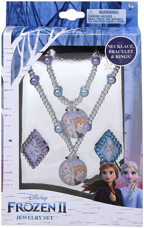 Frozen korusetti, sis. kaulakoru, rannekoru ja 2 kpl sormuksia