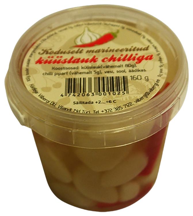Koduselt marineeritud küüslauk chilliga plasttops 160g