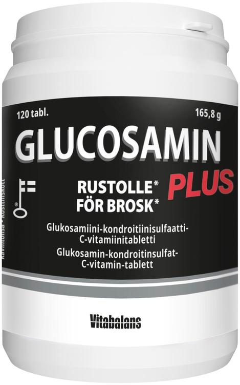 Glucosamin Plus, Glukosamiini-kondroitinsulfaatti-C-vitamiini, 120 tabl., Vitabalans