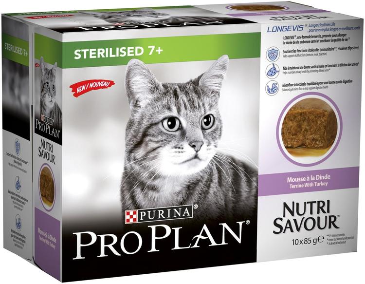 PRO PLAN Wet Cat NutriSavour Sterilised 7+ 10-p
