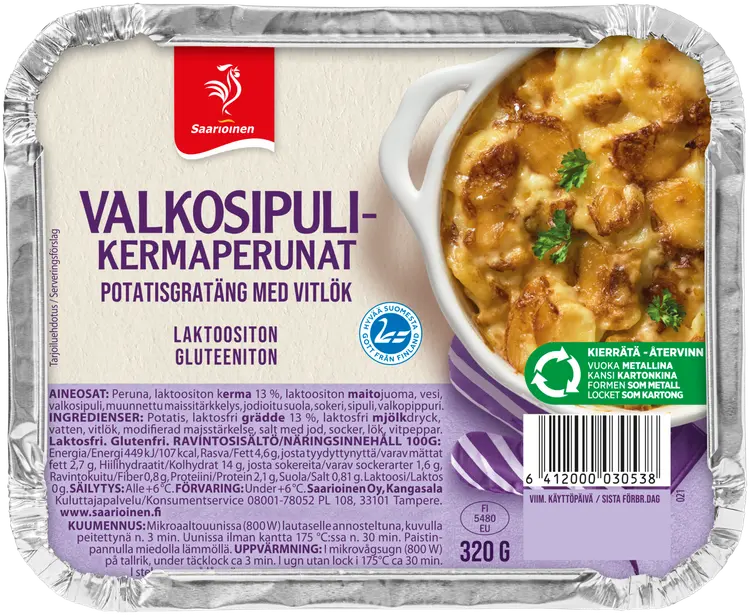 Saarioinen Valkosipulikermaperunat 320g