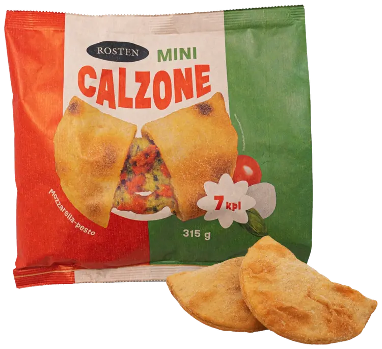 Rosten Mini Calzone Mozzarella-Pesto, piirakka 7x45g