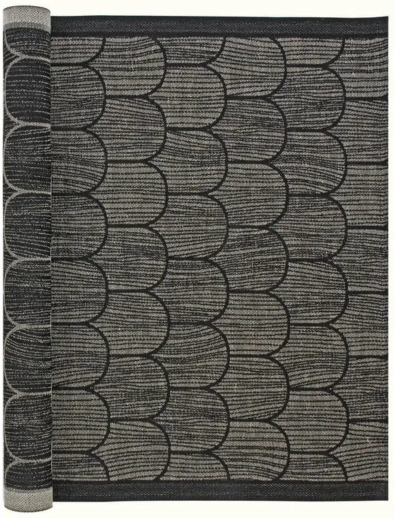 Lapuan Kankurit Paanu laudeliina musta pellava-puuvilla 48x150cm