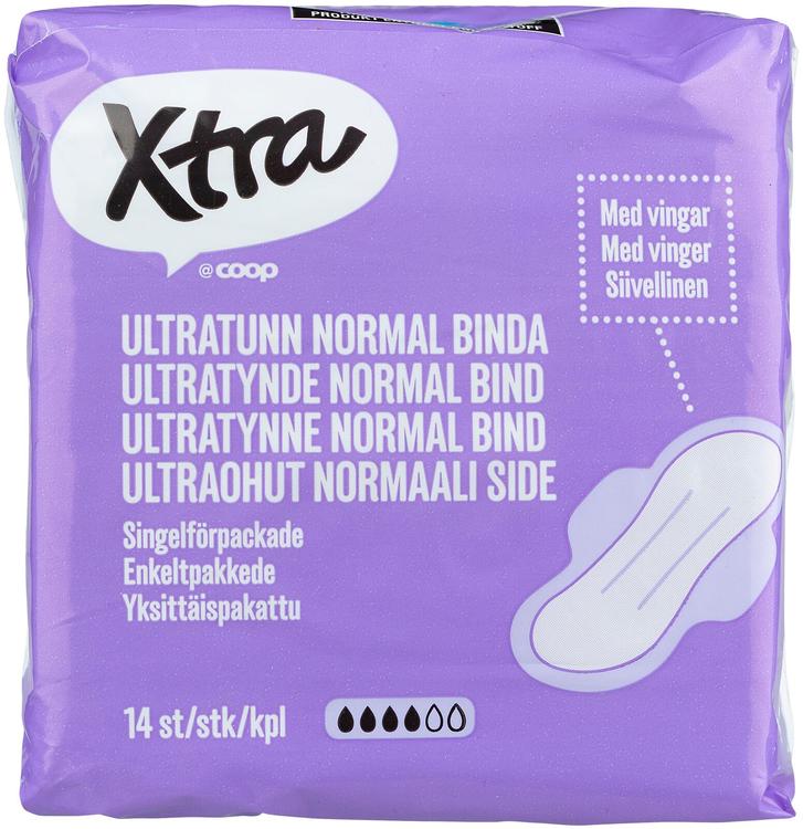Xtra ultraohut siivellinen normaali side 14 kpl