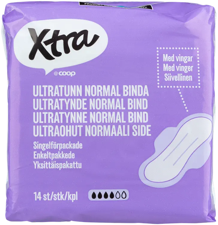 Xtra ultraohut siivellinen normaali side 14 kpl
