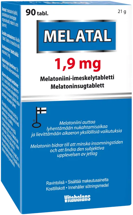 Melatal 1.9 mg melatoniini-imeskelytabletti 90 tabl. Vitabalans