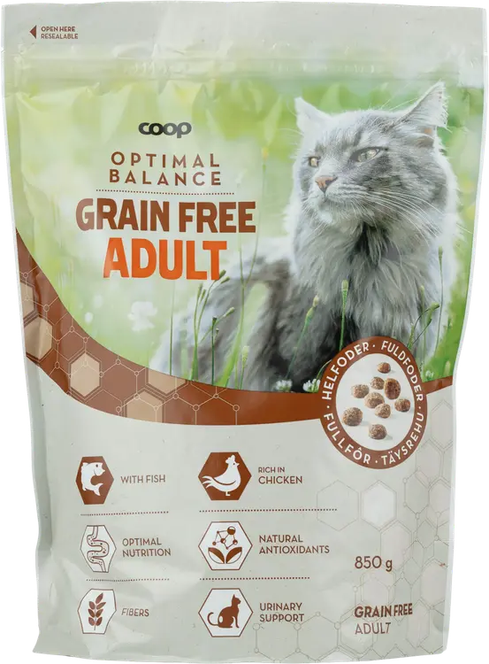 Coop Optimal kissan kuivaruoka viljaton 850g