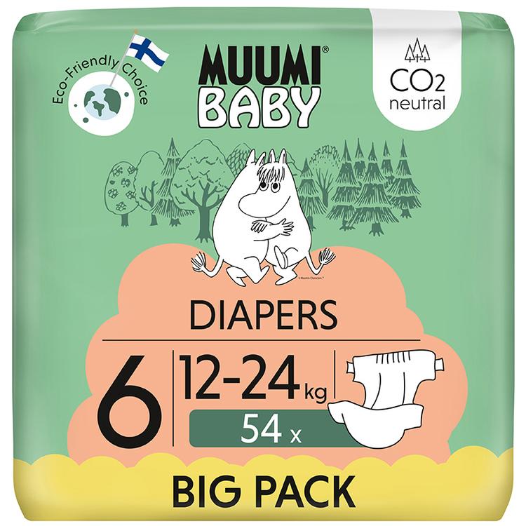 Muumi Baby Diapers teippivaippa 6 - 54 kpl 12-24 kg