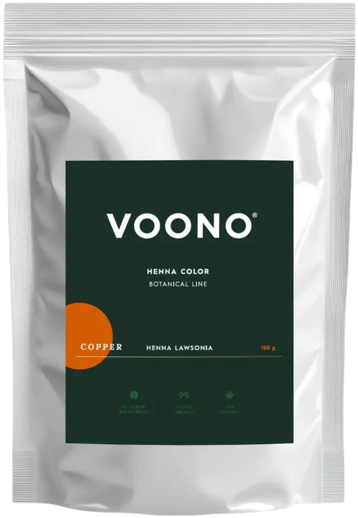 VOONO Henna-kasvihiusväri, kupari 100g