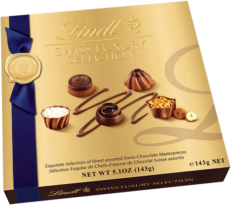Lindt SWISS LUXURY SELECTION valikoima sveitsiläisiä suklaakonvehteja 143g