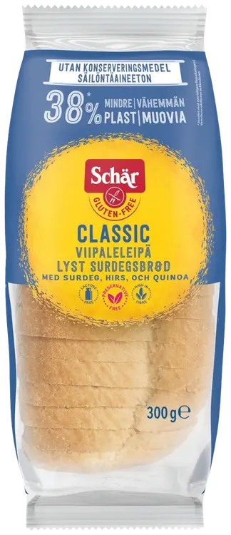 Schär 300g Classic Vaalea viipaleleipä gluteeniton
