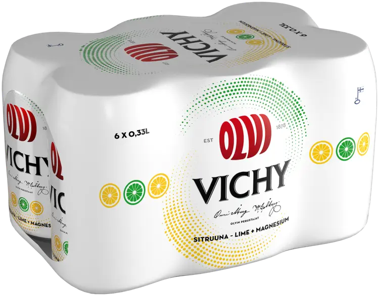 6xOLVI Vichy+Mg Sitruuna&Lime 0,33 l tlk