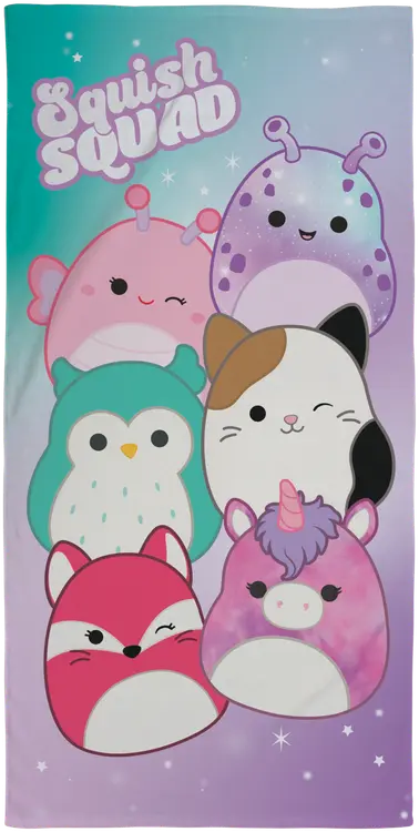 Squishmallows lasten kylpypyyhe 70 x 140 cm