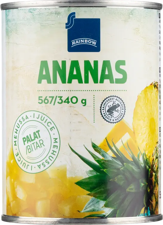 Rainbow ananaspalat mehussa 567/340g