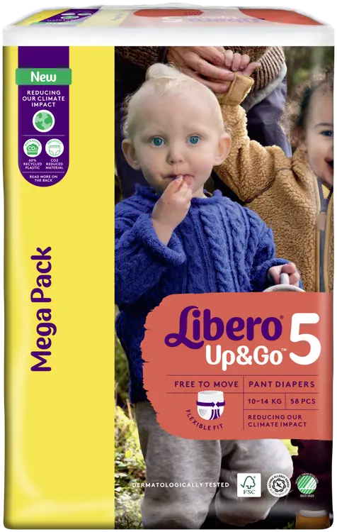LIBERO Up&Go housuvaippa, koko 5, 58kpl, 10-14 kg