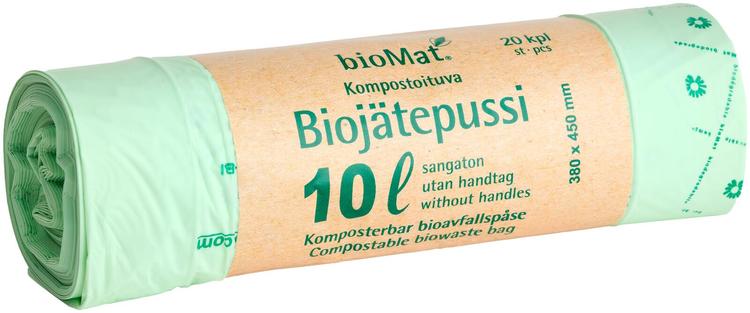 bioMat®Biojätepussi 10L 380x450mm 20kpl/rll