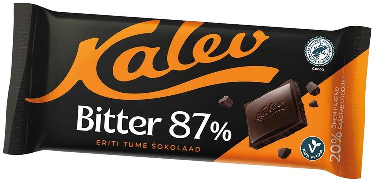 Kalev Bitter 87% eriti tume šokolaad 100 g