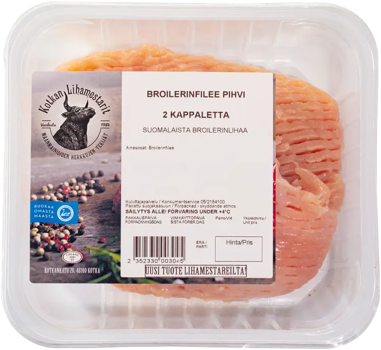 Kotkan Lihamestarit n.300g Broilerin Fileepihvi Naturell
