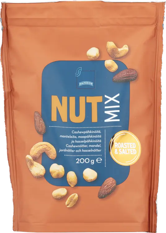 Rainbow Nut Mix Roasted & Salted pähkinäsekoitus 200 g