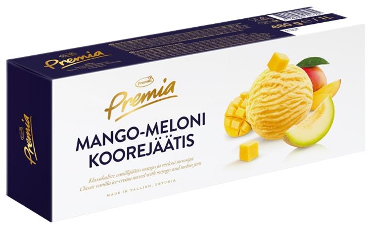 Mango-meloni koorejäätis, 1 l