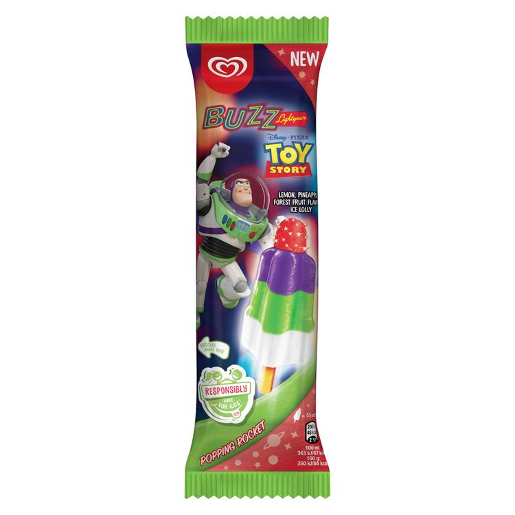 Disney Disney Popping Rocket Jäätelöpuikko 55ml/57g